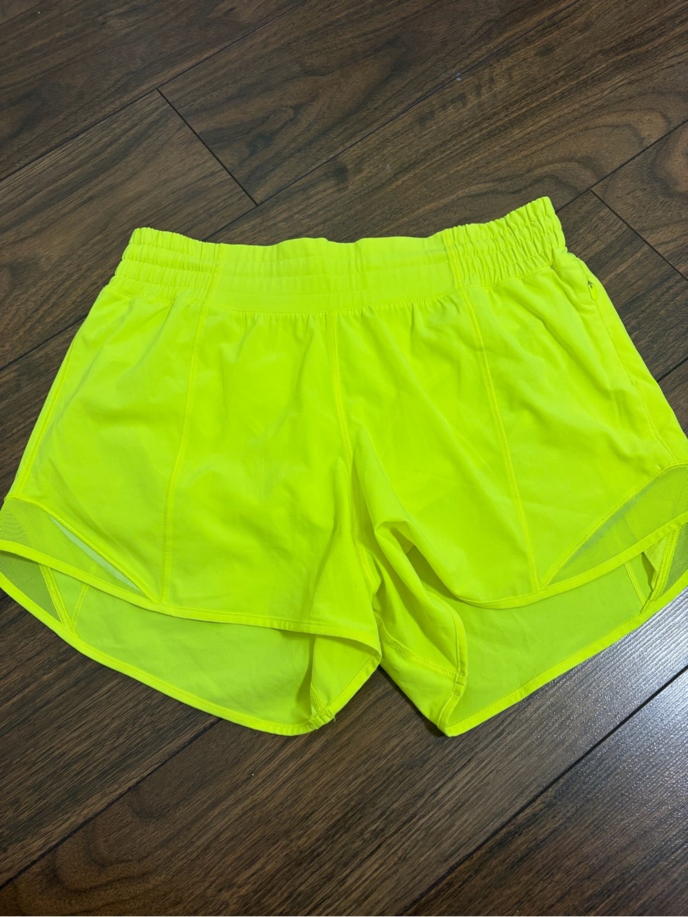 Women’s Neon Yellow Athletic Shorts - Lightweight Running Shorts
